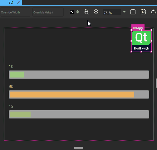 Zooming in the 2D view